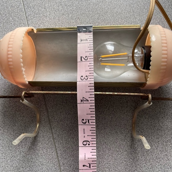 Vintage 1950s Pink & Gold Toned Headboard Light - Picture 10 of 10